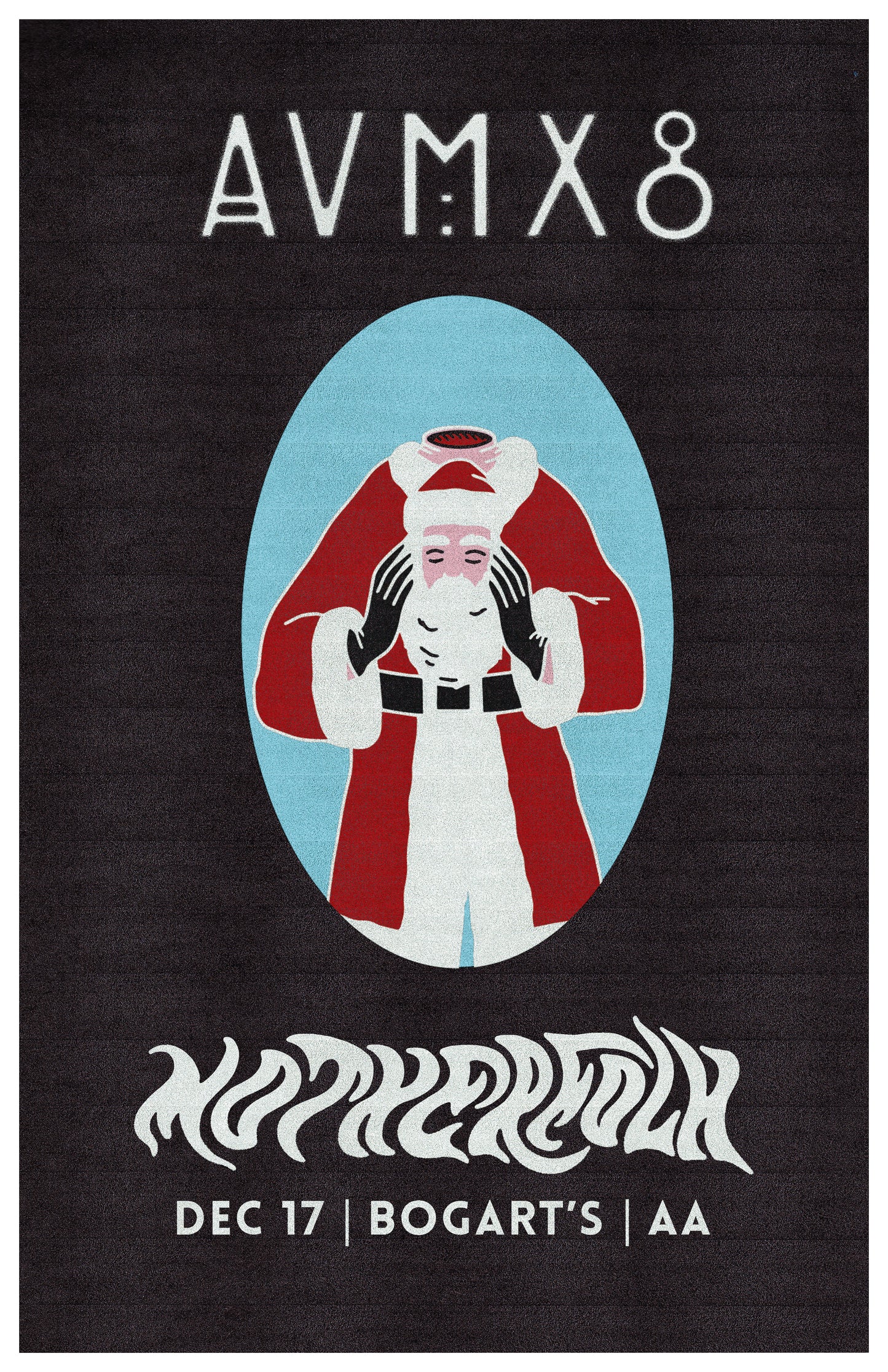 a very motherfolk xmas screen printed poster